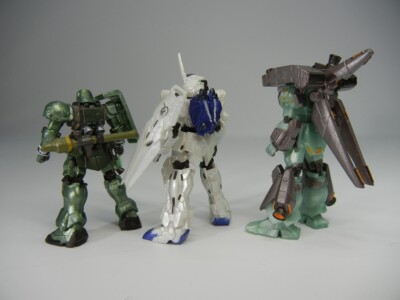 Gundam Gashapon DG Gundam UC Lot of 3 set Unicorn GEARA ZULU Jegan