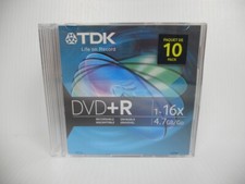 TDK DVD R - Recordable DVDs - 16X 4.7 GB - 10-Pack - New, Sealed