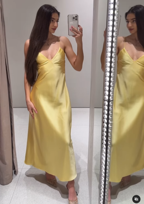 ZW COLLECTION – MIDI-KLEID MIT KAROMUSTER - Bunt | ZARA Österreich