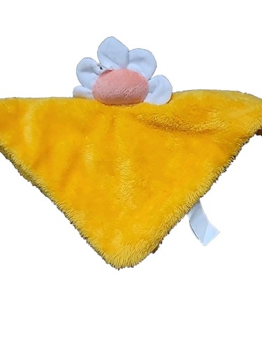 DTU Inc White Daisy Yellow Lovey Baby Security Blanket Plush Lovey Soother - 第 3/7 張圖片