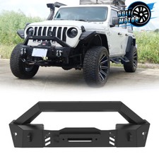 Black Steel Front Bumper For 2007-2018 Jeep Wrangler Jk2019-2026 Gladiator Jt Black Steel Front Bumper For 2007-2018 Jeep Wrangler Jk2019-2026 Gladiator Jt