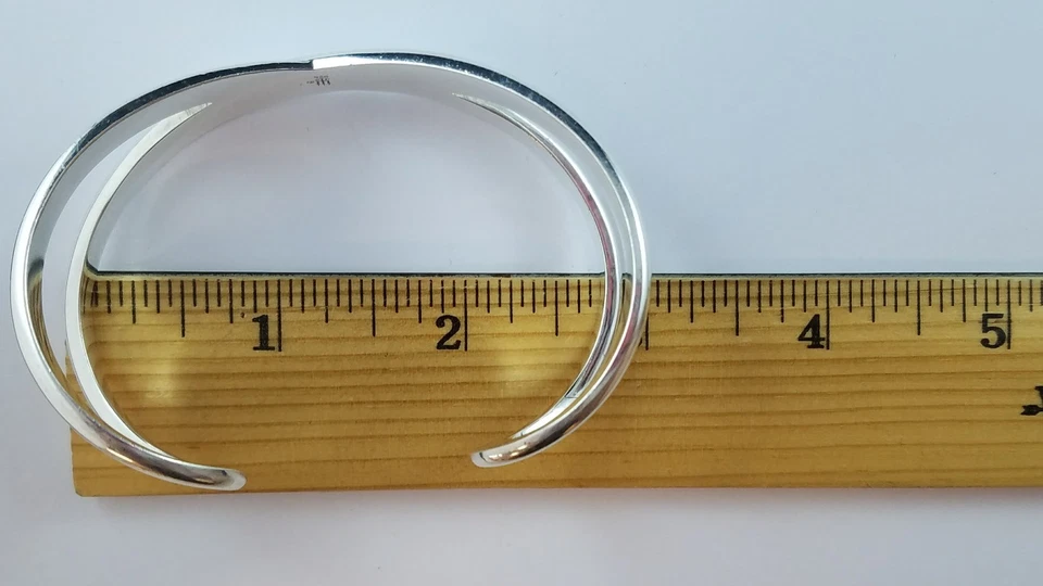 RARO RETIRADO James Avery Crossover X Brazalete Plata de Ley 7.25" Alrededor Foto 4 de 4