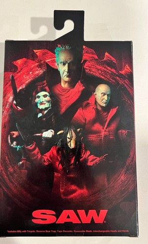 SET OF 2 SAW ULTIMATE JIGSAW KILLER 7" BLACK & RED ROBE VERSIONS NECA 2024-2025 - Picture 9 of 9