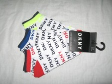 Image of BNWT DKNY Ladies Low Cut Repeat Trainer Socks White 3 Pairs Size 4 - 7