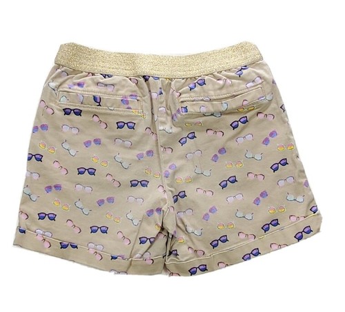 Gap Kids Girls Slip On Khaki Shorts Sunglasses Size Med 21" Waist CUTE! - Picture 2 of 4