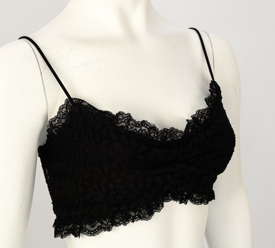black lace bralette crop top