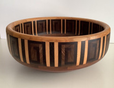 Fabulous Artisan Hand Crafted Segmented Wood Bowl