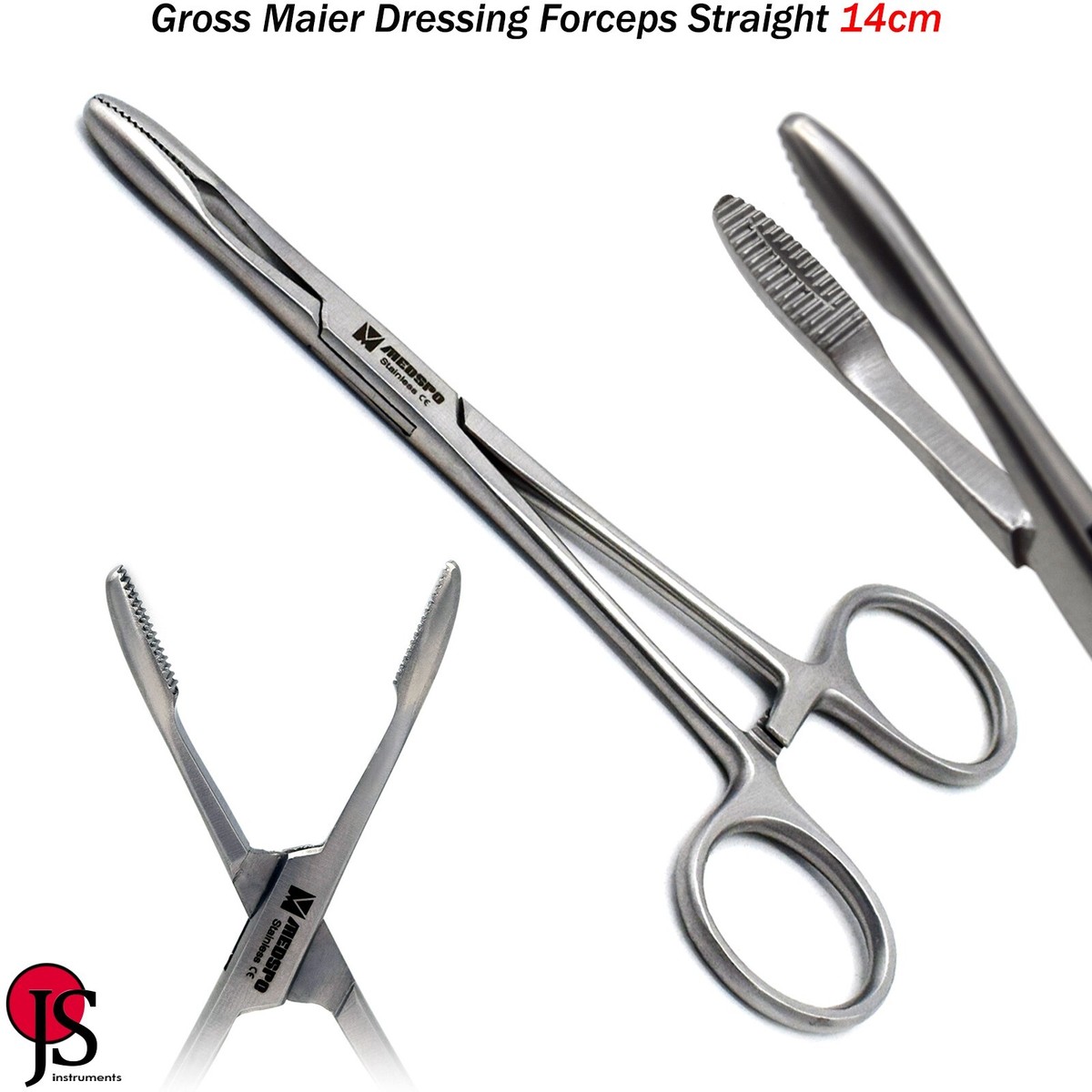 white christmas dresses Dressing Forceps - 2mm x 16mm Serrated Tips main image 0