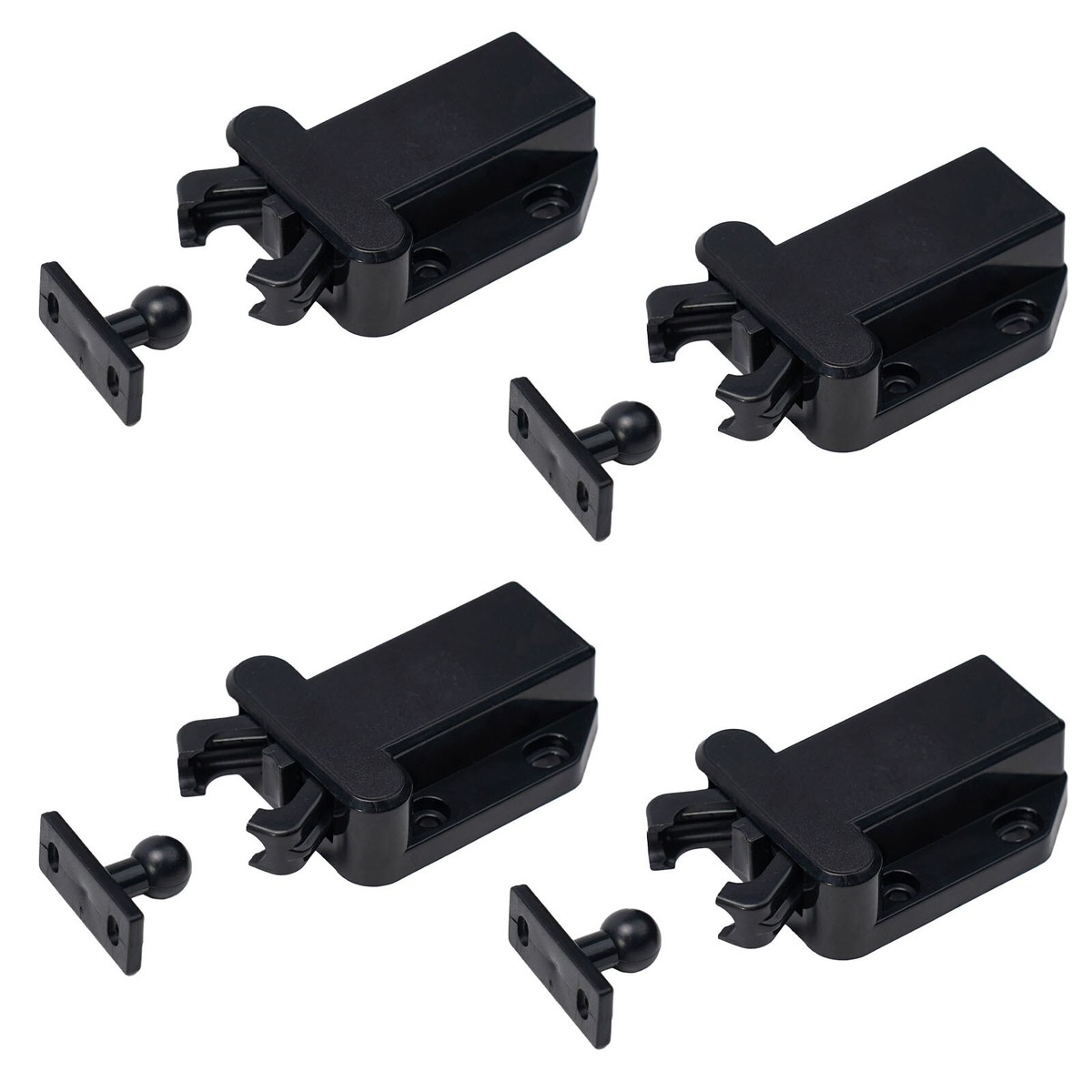 Lot De 4 Fermoirs Magnétiques Pour Portes De Placard/Cuisine - Acier Inox Ultra Fort