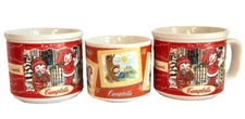 1998 Campbell's Soup Mugs Set of 3 Ceramic