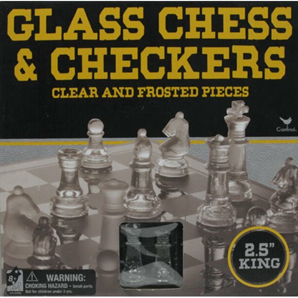 Cardinal Games Chess & Checkers Set With 9 Glass Board