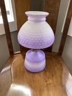 Purple Violet Ombre Milk Glass Oil Lamp Hobnail Vintage Retro Fade Blendo Dorset
