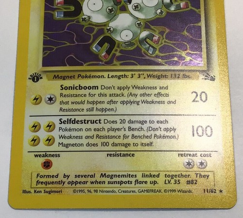 Pokémon TCG Magneton Holo 1st Edition WOTC Wizards - Picture 3 of 7