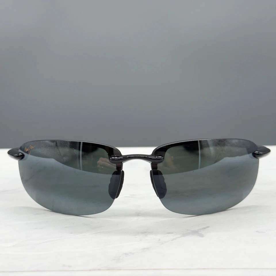 Maui Jim 407-02  Ho'okipa Sunglasses Gloss Black Frame Grey Polarized Lens - Image 2 of 4