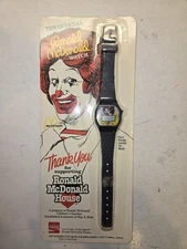 2 Vintage MOC Wristwatches,1984 Ronald McDonald,1997 Jurassic Park Burger King