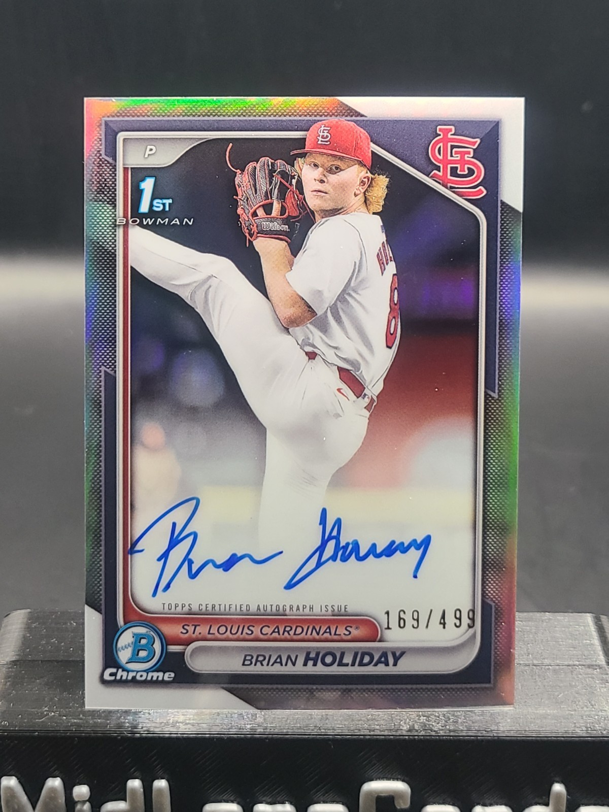 2024 Bowman Draft Chrome Prospect Refractor /499 Brian Holiday #CPA-BHO Auto