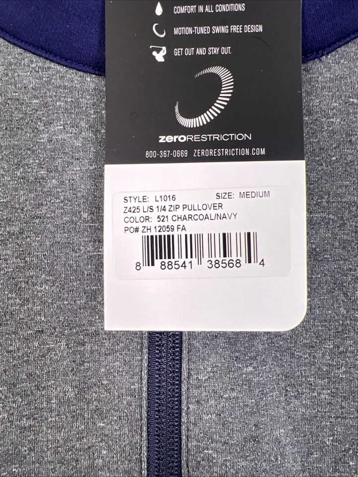 NUEVO Zero Restriction 2024 Oficial President’s Cup EE. UU. Team, Hombre Z425 1/4 Cremallera Foto 3 de 4