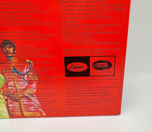 1967 The Beatles Sgt Peppers Lonely Hearts Club Band SMAS-2653 Orange Label - Bild 9 von 10