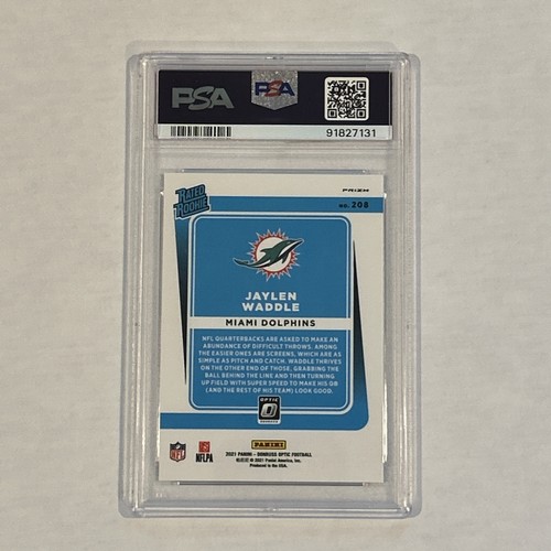 2021 Donruss Optic Holo Variation #208 Jaylen Waddle Rated Rookie Miami PSA 9 - Bild 6 von 7