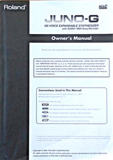 Roland Juno-G Synthesizer MIDI Keyboard Original Owner's Manual Book, 252 Pages 