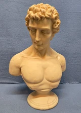 Alexander the Great, Caesar,  Bust, Sculpture Roman Empire, 17" tall faux marble