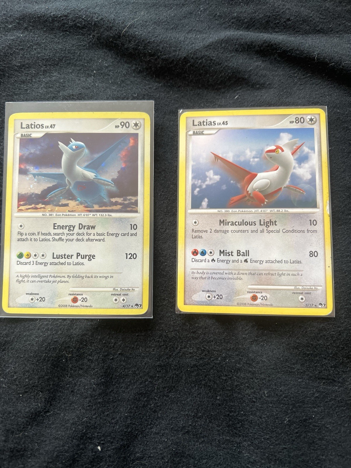 Pokemon TCG Pop Series 7 Holo Latias and Latios Card 3/17 and 4/17 Latios