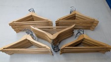 LOT OF 50 MATCHING VINTAGE WOOD HANGERS
