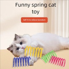 30 Packs Cat Spring Toys Plastic Springs Cat Toys Colorful for Cat Kitten Pets