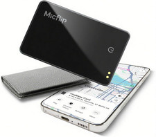 Wallet Tracker Card Samsung Only ,Rechargeable Bluetooth Smart 1 Pack, Black