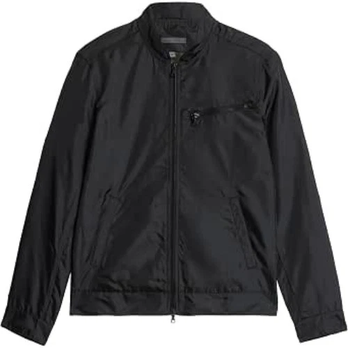 John Varvatos Men's Ryan Racer Jacket Black, Size 48 image 1