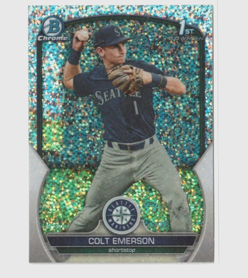 2023 Bowman Draft - Chrome Colt Emerson 1st Bowman BDC-42 Sparkle Refractor (RC)