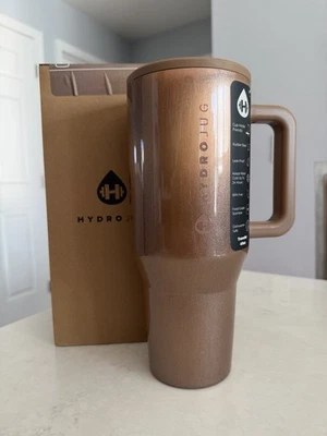 Hydrojug Black Friday Cateye Bliss Gold Traveler 40oz Tumbler Cup New IN HAND