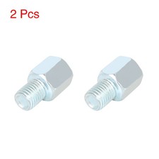 2pcs 8mm RH to 10mm LH Rearview Mirror Adapter Silver Tone for Motorcycle Bike