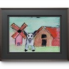 Farm Dog Abstract Expressionist Original Painting ACEO. — photo 1