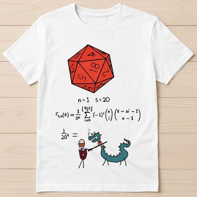 The Science of 20 Sided Dice Dragons Limited Edition Retro Gift Tee T Shirt 2930
