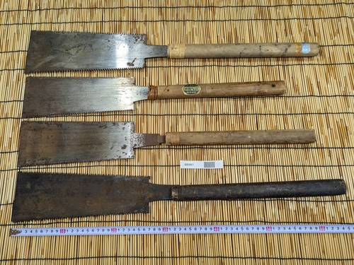 Broken Japanese vintage Pull Saw Draw Saw Carpentry Tool Japan blade 650mm BB981 - Picture 12 of 23