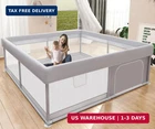 Hiaksedt Baby Playpen 50x50 Inch, Play Pens for Babies and Toddlers Baby Fence P