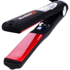 Professional Ceramic Tourmaline Hair Straightener Flat Iron and Curler Ionic ...