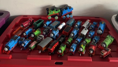Thomas And Friends Train Lot Untested - Die Cast Plastic Wooden - 40 Pieces