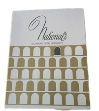 Vtg National  s Guaranteed Hosiery 6 Pair 400 Neutral Beige 9 Medium BOX 2prs 