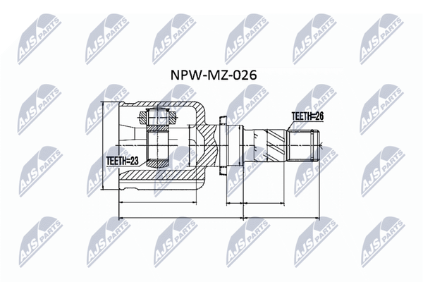 NTY NPW-MZ-026 Gelenksatz, Antriebswelle FüR Mazda-image