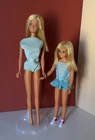 Vintage SunSet Malibu Barbie & blonde Skipper (little sister of barbie)