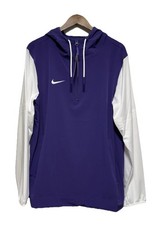 Men’s Nike Pregame Player Jacket Size M Purple White 1/4 Zip FJ9536-513
