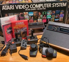Atari 2600 Console CIB in Box TESTED 100% WORKING Complete Set Bundle With Games