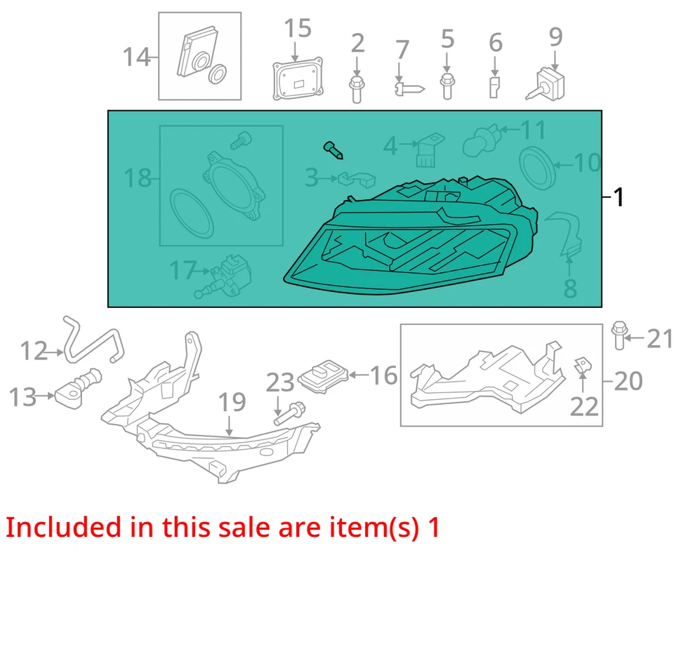 2009-2011 Audi A4 S4 Front Left Headlight Lamp Xenon Assembly OEM *NOTE* - Image 3 of 4