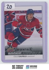 2021-22 Upper Deck Credentials Rookie Arrivals Cole Caufield #RA-2 Montreal