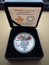 2018  Canada $20 Dollars 9999 Silver Coin Justice League Cyborg & Superman