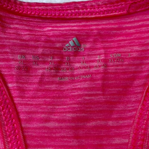 (2)Adidas XL Racerback Tank Top Athletic Sleeveless Blue Pink Activewear EUC - Picture 8 of 10
