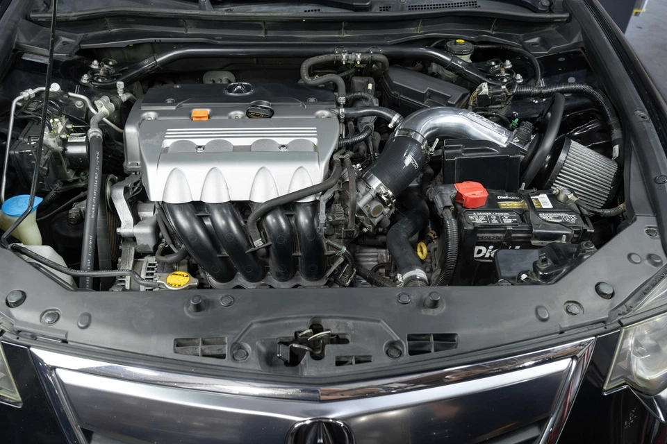 Kit de admisión de aire HPS negro Shortram tubo de 3" con protector térmico para 09-14 Acura TSX 2,4 L Foto 2 de 4