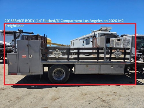 USED 20' SERVICE BODY from 2020 Freightliner M2 , Los Angeles 14' Flat/6' Compar